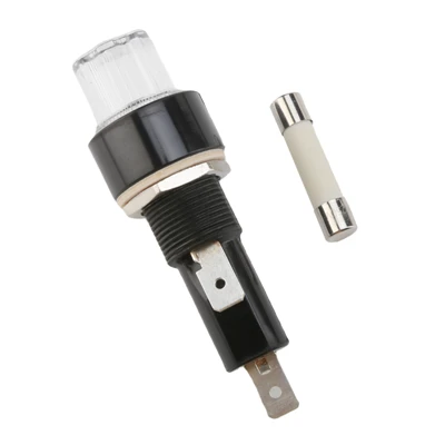 6,3 X 30 mm Panelmontert sikringsholder med LED